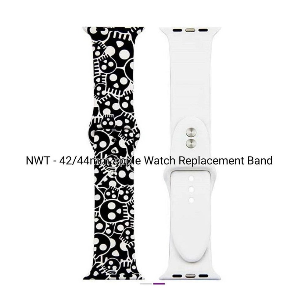 Black Skull Silicone Apple Watch Replacement Band